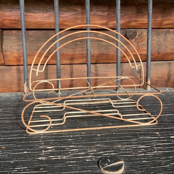 Vintage Metal Glass Caddy